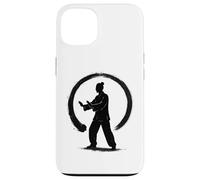 Silhouette Qi Gong dans Un Cercle Zen - Enso Ink Art Coque pour iPhone 13