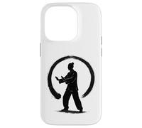 Silhouette Qi Gong dans Un Cercle Zen - Enso Ink Art Coque pour iPhone 14 Pro