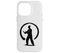 Silhouette Qi Gong dans Un Cercle Zen - Enso Ink Art Coque pour iPhone 14 Pro Max