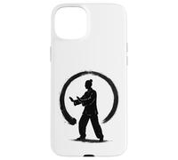Silhouette Qi Gong dans Un Cercle Zen - Enso Ink Art Coque pour iPhone 15 Plus