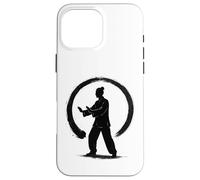 Silhouette Qi Gong dans Un Cercle Zen - Enso Ink Art Coque pour iPhone 16 Pro Max