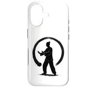 Silhouette Qi Gong dans Un Cercle Zen - Enso Ink Art Coque pour iPhone 17