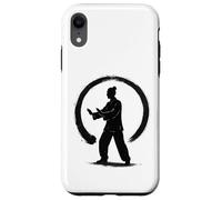 Silhouette Qi Gong dans Un Cercle Zen - Enso Ink Art Coque pour iPhone XR