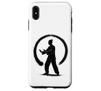 Silhouette Qi Gong dans Un Cercle Zen - Enso Ink Art Coque pour iPhone XS Max