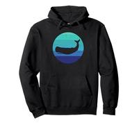 Silhouette rétro Coucher de Soleil Sperme Whale Sweat à Capuche