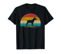 Silhouette rétro pour chien Bull Terrier des années 70 T-Shirt