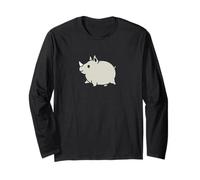 Silhouette Rhino Mignon Dessin animé Manche Longue