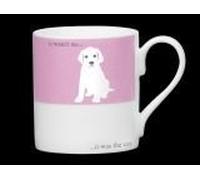 Silhouette Rose Puppy Funny Mug en porcelaine anglaise, il A été le chat - Stoke on Trent, Angleterre