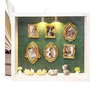 Silhouette Shadow Box Frame Kit, Mini Museum Decorative Box, Home Craft Display, Perfect for Collectors Home Living Room Bedroom Nursery Office Desk Bedside Table Dorm Apartment Decoration