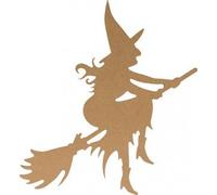 Silhouette Sorcière - 25x24 Cm - Mdf - Silhwood