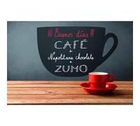 Silhouette tasse ardoise - Feutre-craie inclus et kit velcro pour accrochage mural - 30x50cm Multicolore G