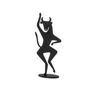 Silhouette Taureau Sculpture Noir