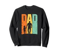Silhouette Vintage Papa Père Fille Sweatshirt