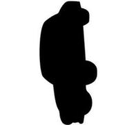 Silhouette Voiture ardoise - Feutre-craie inclus et kit velcro pour accrochage mural - 30x50cm Multicolore G