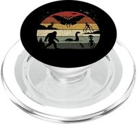 Silhouettes Cryptids rétro avec des créatures légendaires PopSockets PopGrip pour MagSafe