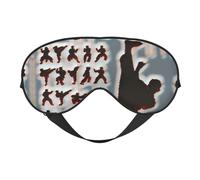 Silhouettes d'arts martiaux Sommeil Eye Mas Design mis à jour Blocage de la lumière Night Eye Blinder Hommes Femmes Shift Travail Voyage