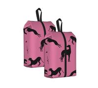 Silhouettes de lévriers Greyt EDA， Lot de 2 Sacs à Chaussures de Voyage, Sacs de Rangement imperméables, Organisateur de Chaussures pour Les Voyages et la Maison