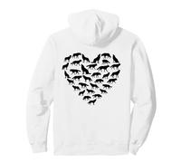 Silhouettes de Loup Formant Un cœur en Forme de Paquet d'animaux Sweat à Capuche