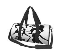 Silhouettes de sacs de voyage et sacs de sport de grande capacité avec poignées en forme d'anneau sur le dessus, sacs à main et sacs à bagages ronds peuvent être utilisés par les hommes et les femmes,