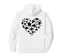 Silhouettes de Tortues Formant Un Design en Forme de cœur Sweat à Capuche