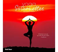Silhouettes de yoga 2025 30 x 61 cm, calendrier mural carré mensuel sans plastique