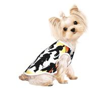 Silhouettes of MartialPrint T-shirt sans manches pour chiens et chats doux et extensible à porter en intérieur et en extérieur