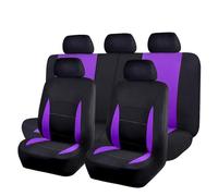 SILHUP Housses Siège Housse de siège de Voiture Universelle Ensemble Complet Tissu Polyester Quatre Saisons 5 sièges(9PCS-Purple)