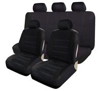 SILHUP Housses Siège Housses de siège Voiture en Tissu Respirant Ensemble Complet d'intérieur Universel pour camions et SUV(9PCS-BK)