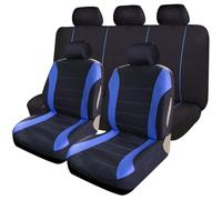 SILHUP Housses Siège Tissu Universel de Couverture de siège de Voiture de 5 sièges du Polyester 4 Saisons(SN-1983-9PCS-BL)