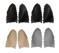 SILHUP Poignée Voitur Intérieure Pour Pilot 2009-2013 2 Pièces Poignée Porte Avant/Arrière Intérieure Voiture Panneau D'accoudoir Garniture Couverture Cuir Microfibre(Back Gray)