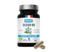Silicium Organique Bio Hautement Dosé 40mg - Articulations, Peau, Cheveux & Ongles - Ortie et Bambou riche en Silice - 100% Bio & Naturel - 60 Gélules - Fabriqué en France - Nutrivie