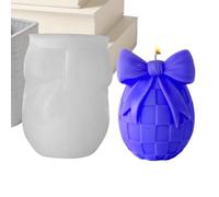 Silicon Mould - Easter Egg Candle Mold | Silicone Resin Casting Mold For DIY 3D Crafts, Aromatherapy Candles, Plaster Ornaments | Bow-Shaped Egg Mould For Home, Party