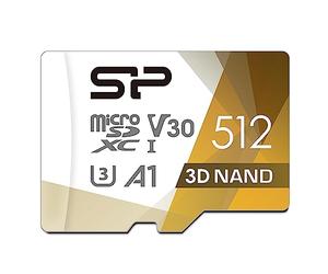 Silicon Power 512Go Micro SD Card U3 SDXC microsdxc High Speed MicroSD Memory Card for Steam Deck, Nintendo-Switch, DJI Pocket 3 and Drone