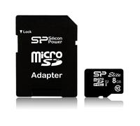 Silicon Power 8 Go microSDHC Elite UHS-1 (SP008GBSTHBU1V10-SP)