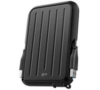 Silicon Power Armor A66 Disque dur externe robuste de 1 To, de qualité militaire, résistant aux chocs et à l'eau, USB 3.0 pour PC, Mac, ordinateur portable - Noir