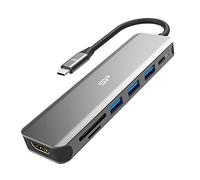 SILICON POWER Boost SU20 Docking Station 7 en 1 USB USB-C HDMI TARJETA SD