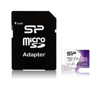 SILICON POWER | Carte mémoire flash | 128 Go | Carte mémoire microSDXC UHS-I | Speed Class A1 / Video Class V30 / UHS-I U3 / Class10