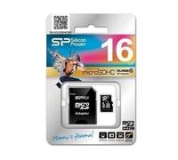 SILICON POWER - Carte mémoire flash (adaptateur microSDHC - SD inclus(e)) - 16 Go - Class 10 - micro SDHC
