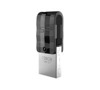 Silicon Power Mobile C31 lecteur USB flash 128 Go USB Type-A / USB Type-C 3.2 Gen 1 (3.1 Gen 1) Noir, Gris, Argent