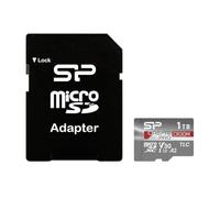 Silicon Power CreatePro CR30M Carte mémoire microSDXC avec adaptateur UHS-I U3 A2 V30 4K compatible avec drone, Nintendo Switch, caméra embarquée et caméra de surveillance