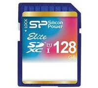 SILICON POWER Elite - Carte mémoire flash (adaptateur microSDXC vers SD inclus(e)) - 128 Go - Class 10 - SDXC UHS-I G