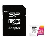 SILICON POWER Elite - Carte mémoire flash (adaptateur microSDXC vers SD inclus(e)) - 256 Go - A1 / Video Class V10 / UHS-I U1 / Class10 - microSDXC UHS-I G