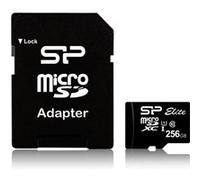 SILICON POWER Elite - Carte mémoire flash (adaptateur microSDXC vers SD inclus(e)) - 256 Go - UHS Class 1 / Class10 - microSDXC UHS-I G