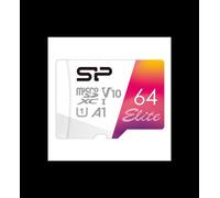 Silicon Power Carte microSDXC Elite 64 Go A1 V10 UHS-I (adaptateur microSDXC vers SD inclus)