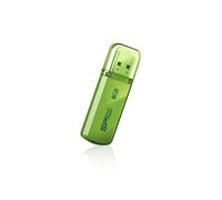 Silicon Power Helios 101 8GB - Clé USB 2.0 Type-A, Boîtier Aluminium Vert, Dimensions 55.5x19x7.1mm, Compatible Windows/macOS/Linux