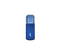 Silicon Power Helios 202 - Clé USB 32Go USB Type-A 3.2 Gen 1, Boîtier Aluminium Bleu, 55.5x19x7.1mm, Compatible Windows/macOS/Linux