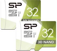 Silicon Power Lot De 2 Cartes Microsd Haute Vitesse Avec Adaptateur 32 Go