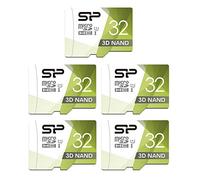 Silicon Power Lot de 5 Cartes microSD Haute Vitesse avec Adaptateur 32 Go