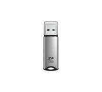 Silicon Power Marvel M02 128Go USB Type-A 3.2 Gen 1 Argent - Châssis Aluminium/Plastique, AES 256-bit, Windows/macOS/Linux, 9.5g