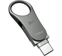 SILICON POWER Memory USB Mobile C80 128Go USB 3.2 + Type-C Silver G